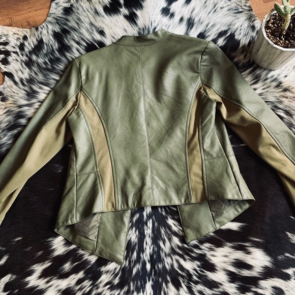 Womens Faux Leather Blazer - Picture 6 of 8